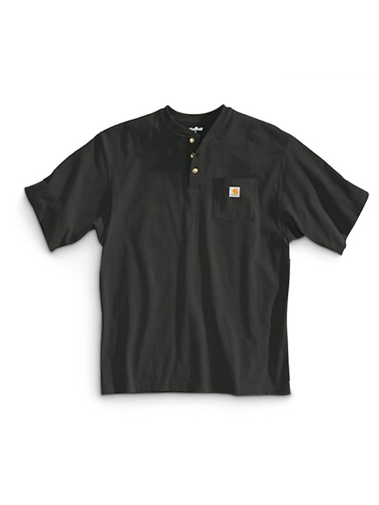 Carhartt Other - Carhartt K84 Men's XL Loose Fit Heavyweight Pocket Henley T-Shirt Black NWT